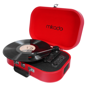 Gramofon Mikado Nostalgia MN-101 Pickup Red Usb + RCA + Bluetooth Supported Music Box, 22357