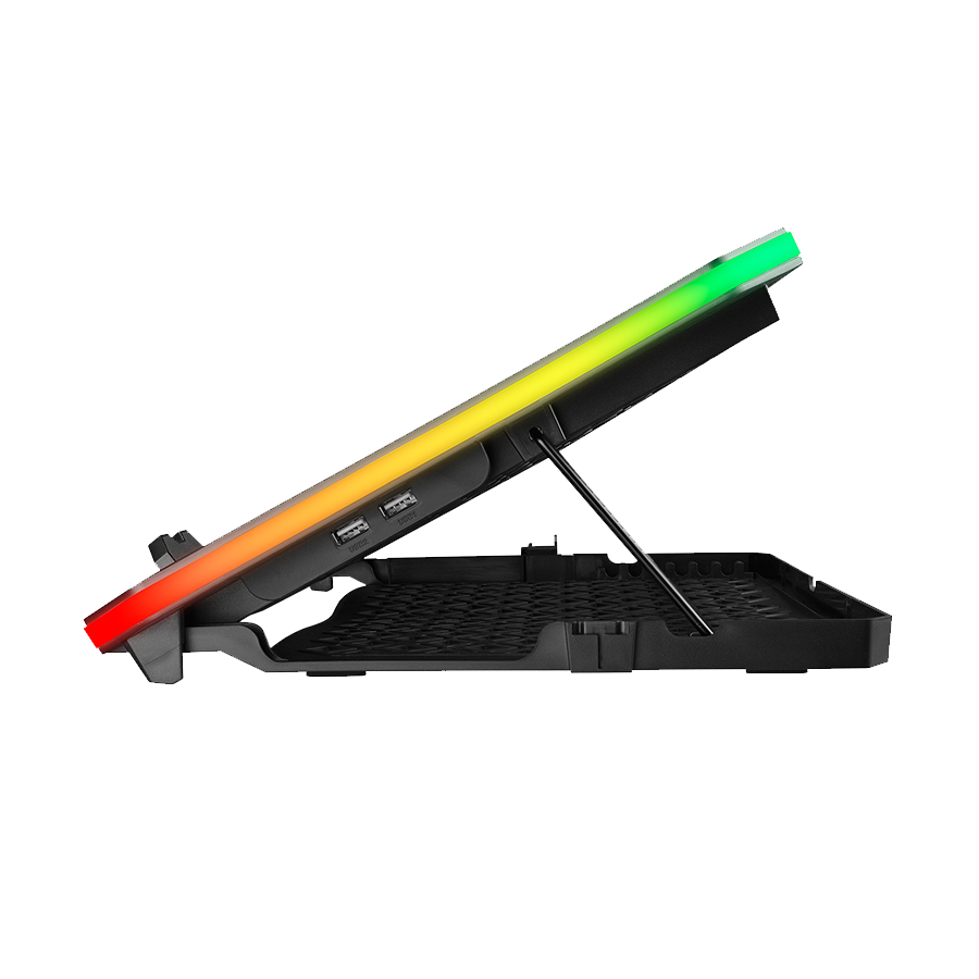 Postolje za notebook gaming Rampage AD-RC34 METAFOR Black 6 Fan RGB Illuminated 10"-19", 36312 - Image 2