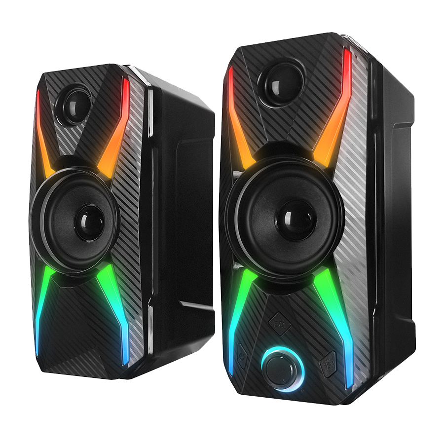 Zvučnici 2.0 gaming RAMPAGE RMS-X5 2.0 Black Multimedia Gaming USB Speaker, 39545