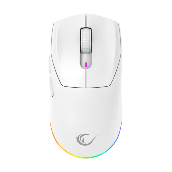 Miš gaming RAMPAGE PROTE M5 Pro Wireless White RGB LED Charged 26000 DPI 3395 Sensor, 41247