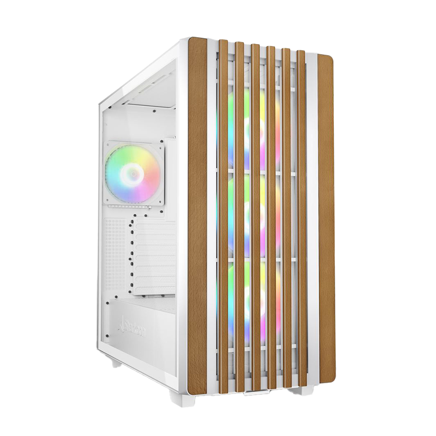 Kućište SHARKOON gaming, Rebel C70G RGB ATX White, ventilator 4x120mm