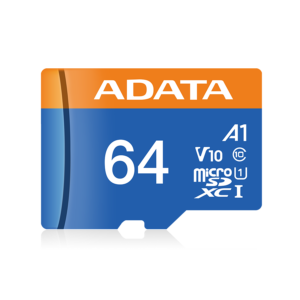 MICRO SD ADATA 64GB Premier UHS-I Class 10 / V10 100/25 Mbps AUSDX64GUICL10A1-RA1