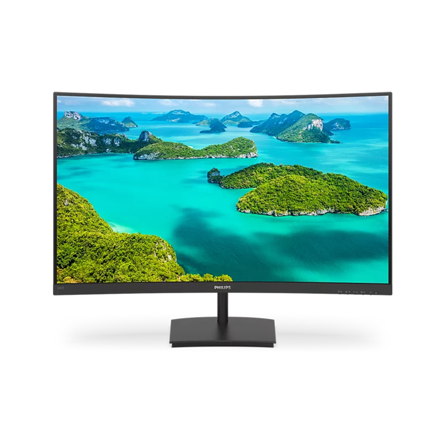 Monitor PHILIPS 241E1SC 24" (23.6" viewable) Curved, 1920x1080 (FHD), VA, 75Hz, 1500R, 4ms, FreeSync, 1x HDMI, 1x VGA