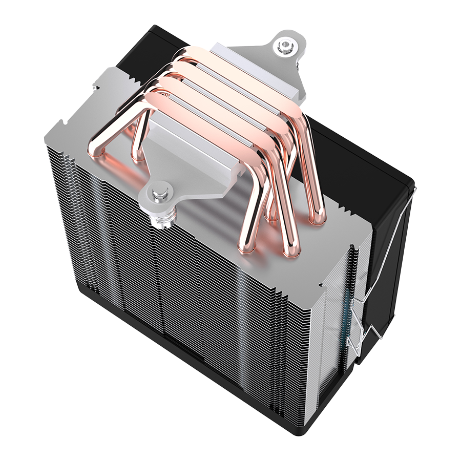 CPU hladnjak RAMPAGE OCTAGON B70 Black 63CFM 12cm ARGB Temperature Display AM5/LGA1700 Compatible Air Cooled CPU Fan, 42541 - Image 4
