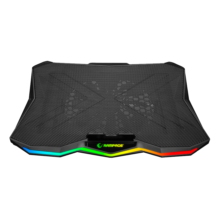 Postolje za notebook gaming Rampage AD-RC8 SHOWY Black 180mm Fan 15-17" RGB Light Notebook Cooling Stand, 33450 - Image 3