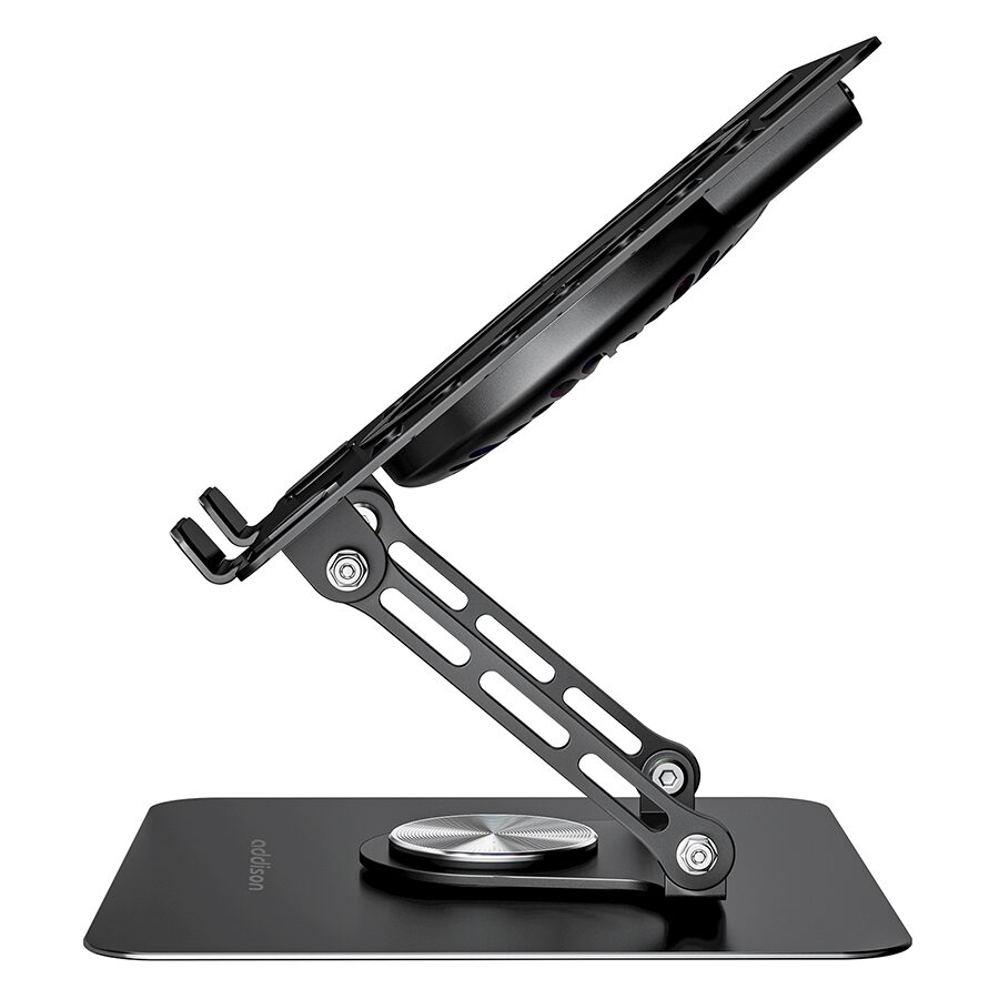 Postolje za notebook riser stand preklopivi rotirajuci, Addison AD-RC36 Steely 360 Degree Fan Fan Fan RGB Light Adjustable Black Metal 42029 - Image 5
