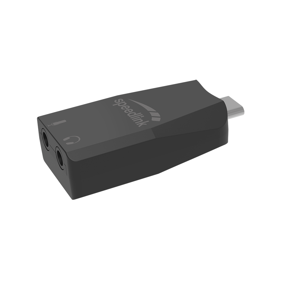 Zvučna kartica SPEEDLINK VIGO USB-C Sound Card, black, SL-880501-BK