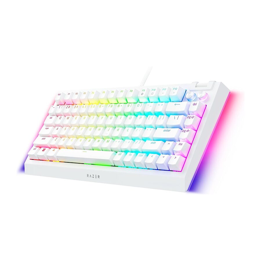 Tastatura Razer BlackWidow V4 75% - Hot-swappable Mechanical Gaming Keyboard - White Edition - US Layout – World Packaging RZ03-05001700-R3M1 - Image 2
