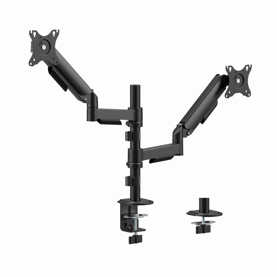NOSAČ ZA DVA MONITORA GEMBIRD MA-DA2P-02, montaža na stol, 17”-32”, up to 9 kg