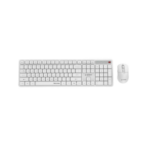 Tastatura + miš wireless GEMBIRD KBS-WMS-01-W, Silent key Pro Business desktop set, white, US layout