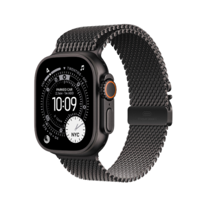 Apple Watch Ultra 3 49mm Black Titanium Case Milanese Loop M MF1Q4AF/A