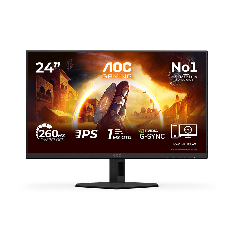Monitor AOC 24G4ZRE LED 23.8" FHD monitor 260Hz, fast IPS panel, 0.3ms MPRT, adaptive sync, HDR10, G-Sync compatible