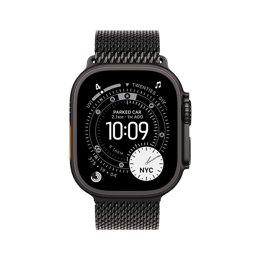 Apple Watch Ultra 3 49mm Black Titanium Case Milanese Loop M MF1Q4AF/A - Image 2