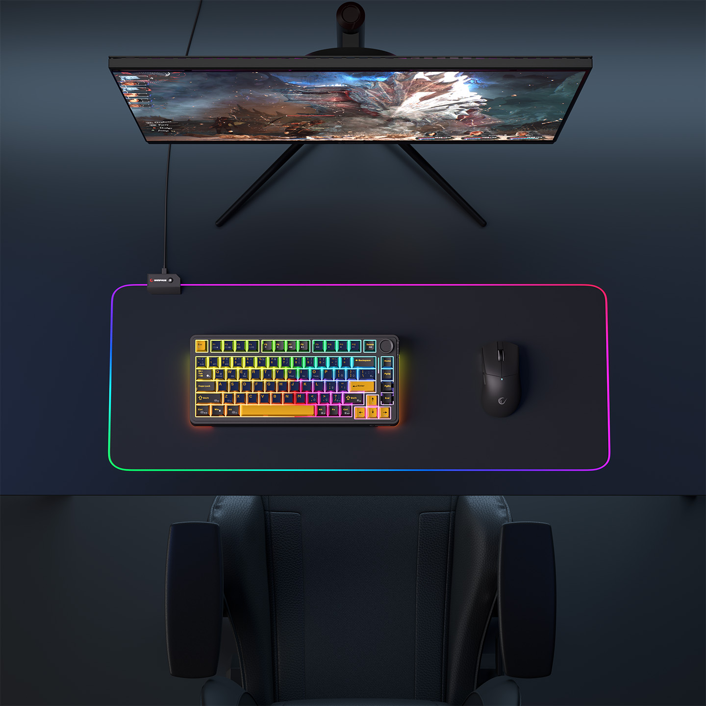 Podloga za miš gaming RAMPAGE Addison Combat Zone 270x350x3mm Gaming Mouse Pad, 22712 - Image 2