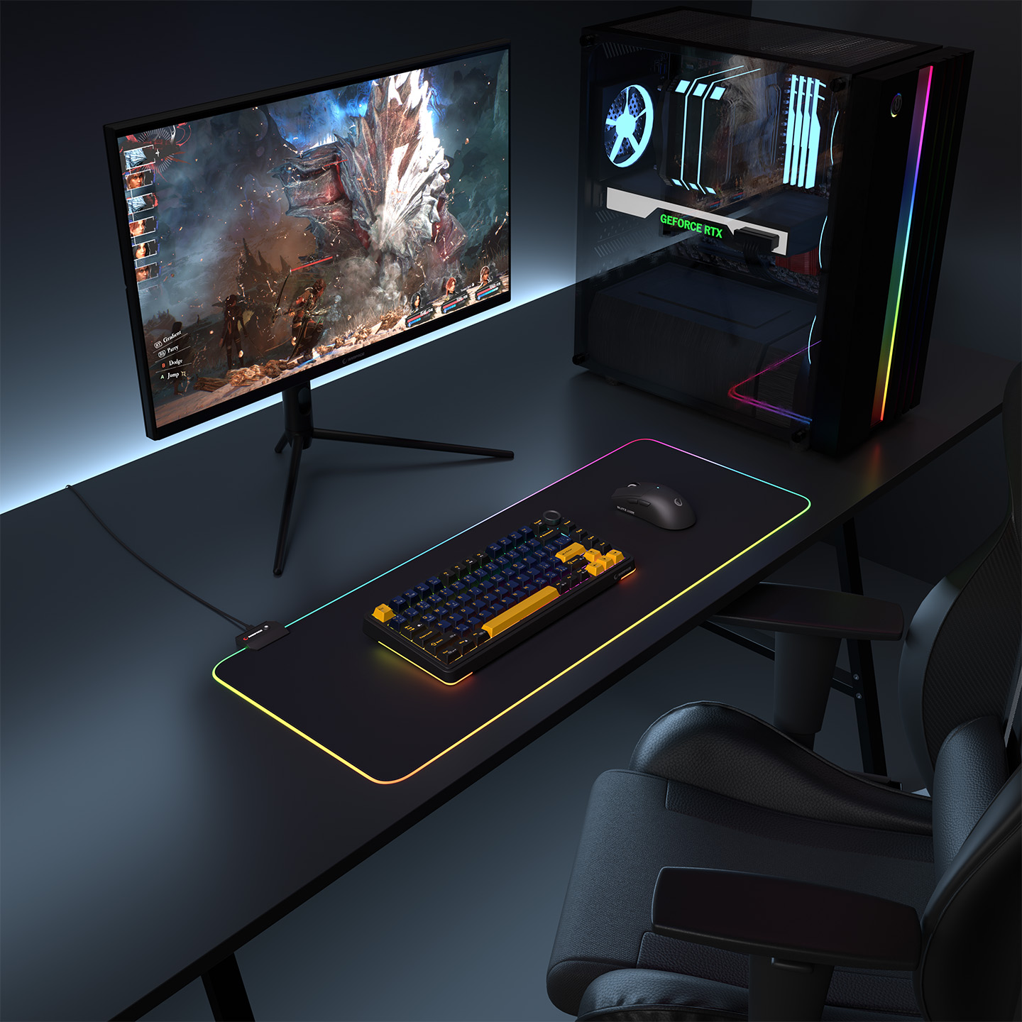 Podloga za miš gaming RAMPAGE Addison Combat Zone 270x350x3mm Gaming Mouse Pad, 22712 - Image 3