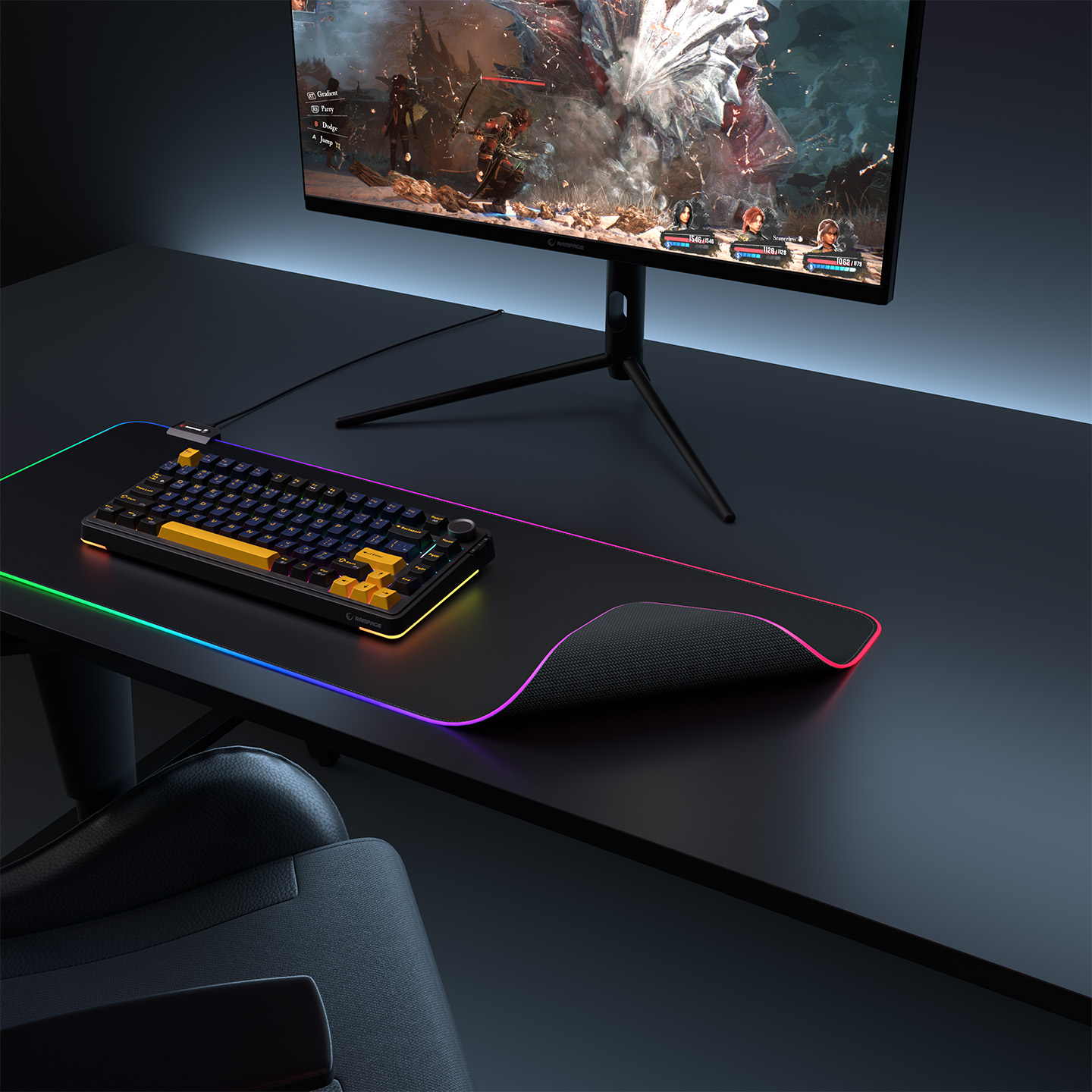 Podloga za miš gaming RAMPAGE Addison Combat Zone 270x350x3mm Gaming Mouse Pad, 22712 - Image 4