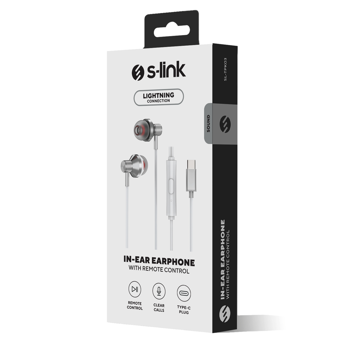 S-Link slušalice sa mikrofonom in-ear USB-C, Type-C, SL-TPK03 white, 39568 - Image 2