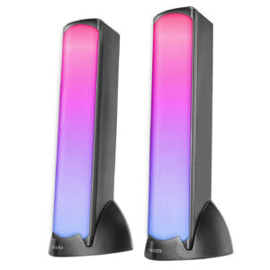 Zvučnici 2.0 gaming Mikado MD-183 2.0 3W*2 Bluetooth Black RGB illuminated USB 3.5mm USB 5V 5V speaker speaker, 40234