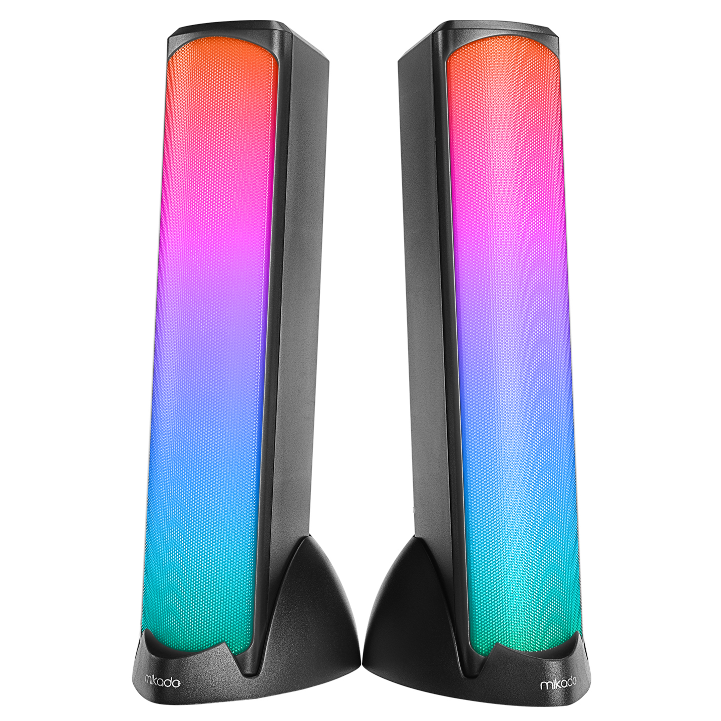 Zvučnici 2.0 gaming Mikado MD-183 2.0 3W*2 Bluetooth Black RGB illuminated USB 3.5mm USB 5V 5V speaker speaker, 40234 - Image 2