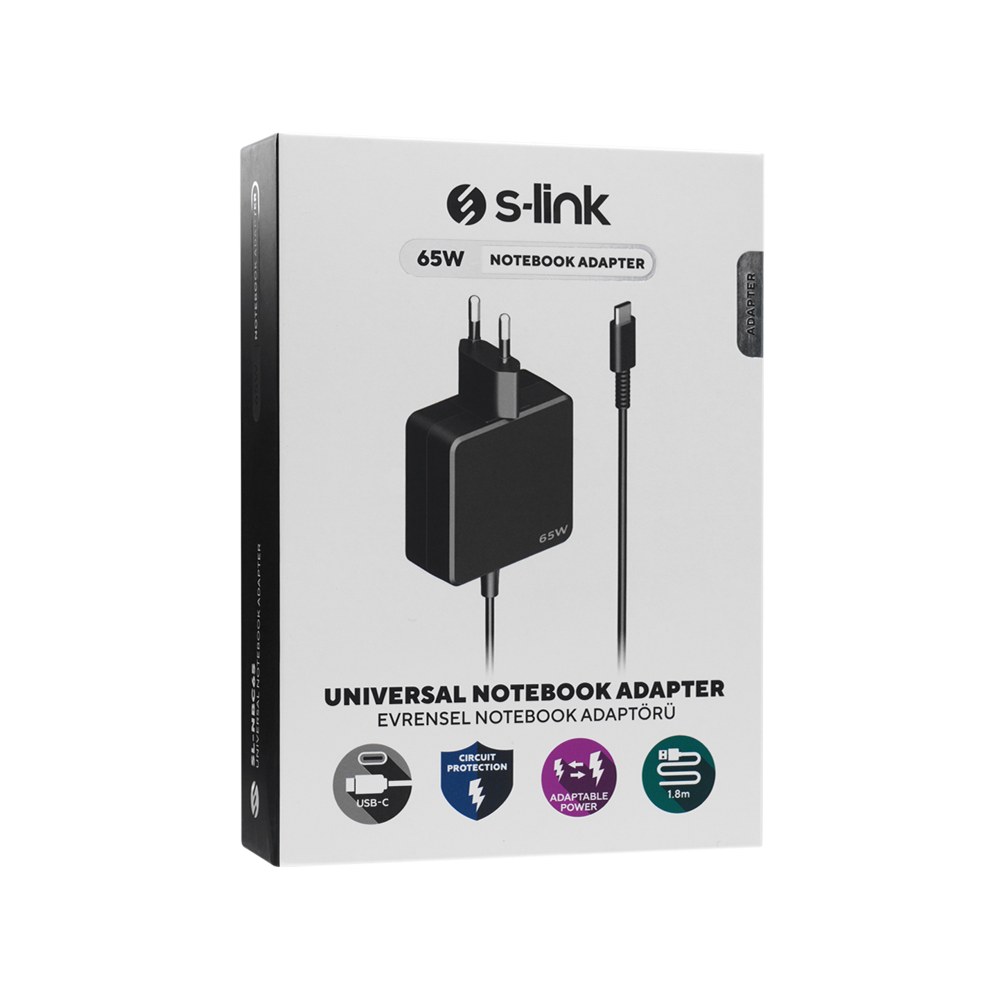 AC ADAPTER punjač za notebok Type-C S-link SL-NBC65 65W 5V3A, 9V3A, 12V3A 15V3A, 20V3,25A, 40559 - Image 4