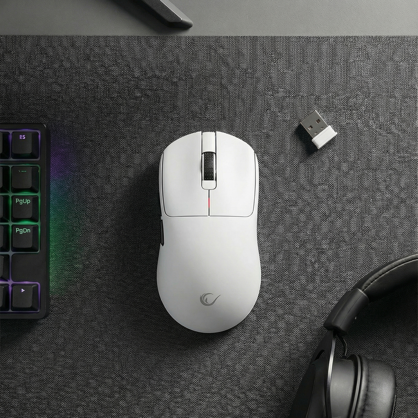 Miš gaming RAMPAGE CLAX 60 GRAM Wireless Ultra Light White Charging 3311 Sensor 24000 DPI, 41041 - Image 6