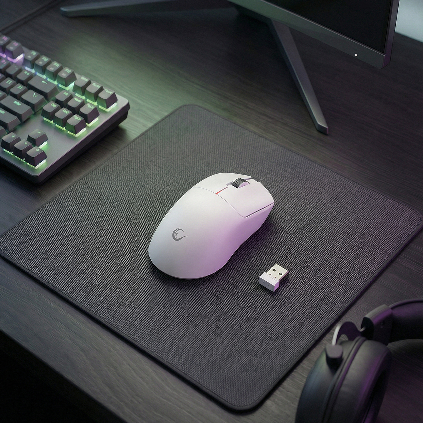 Miš gaming RAMPAGE CLAX 60 GRAM Wireless Ultra Light White Charging 3311 Sensor 24000 DPI, 41041 - Image 8