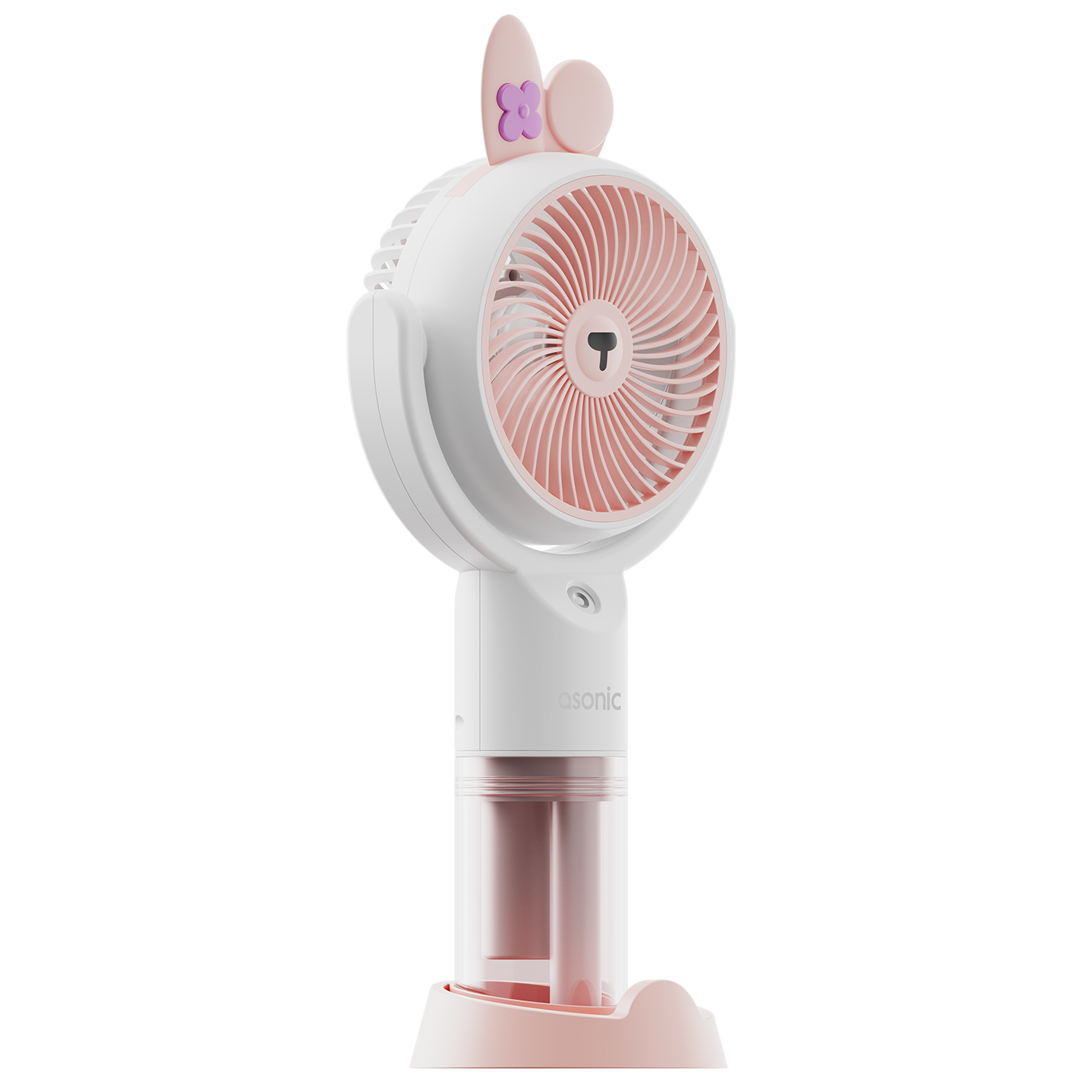 Ventilator ručni sa ovlazivačem Asonic AFN26 White 500mah 2 Stage Moisturizing Spray USB Fan, 41598 - Image 2