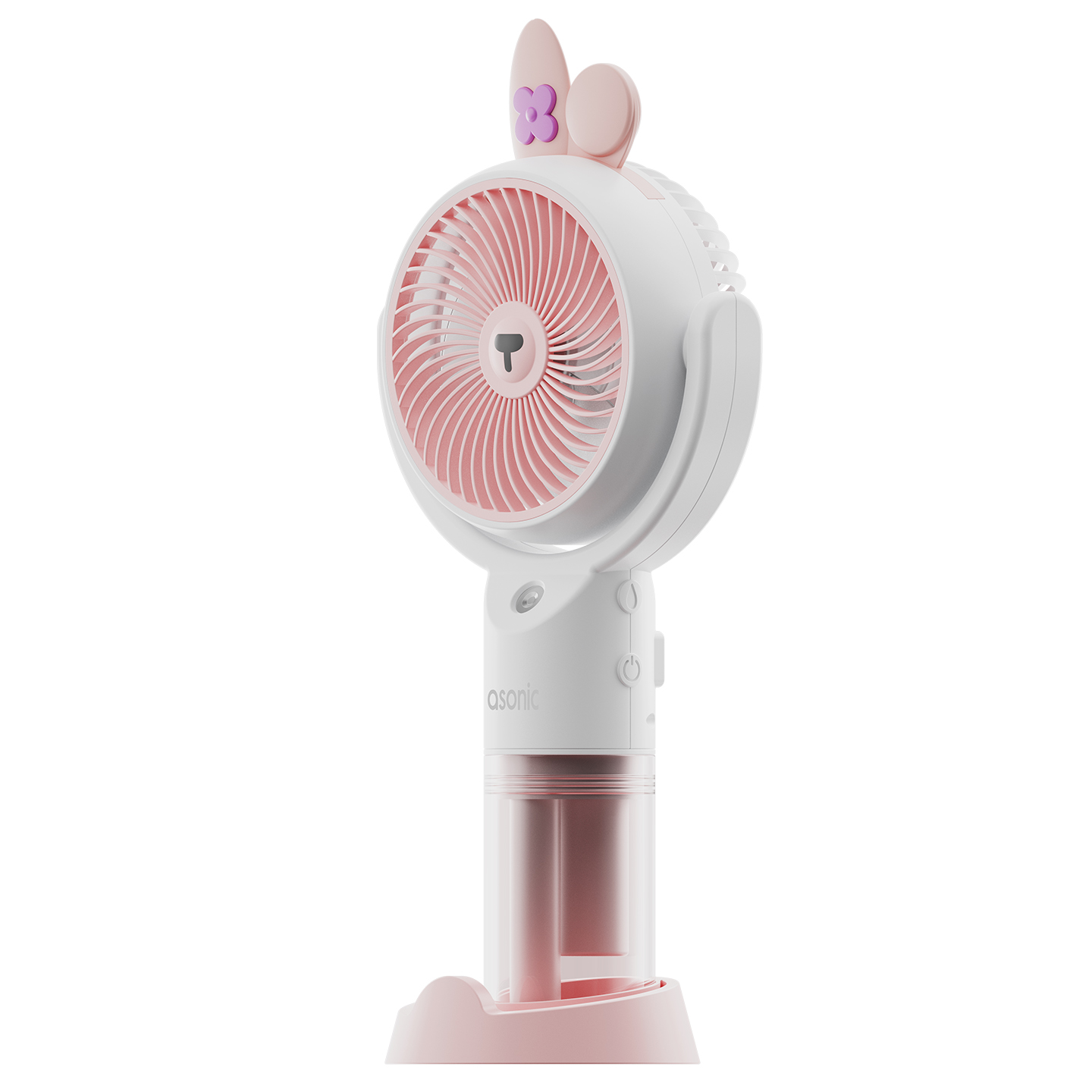Ventilator ručni sa ovlazivačem Asonic AFN26 White 500mah 2 Stage Moisturizing Spray USB Fan, 41598 - Image 3