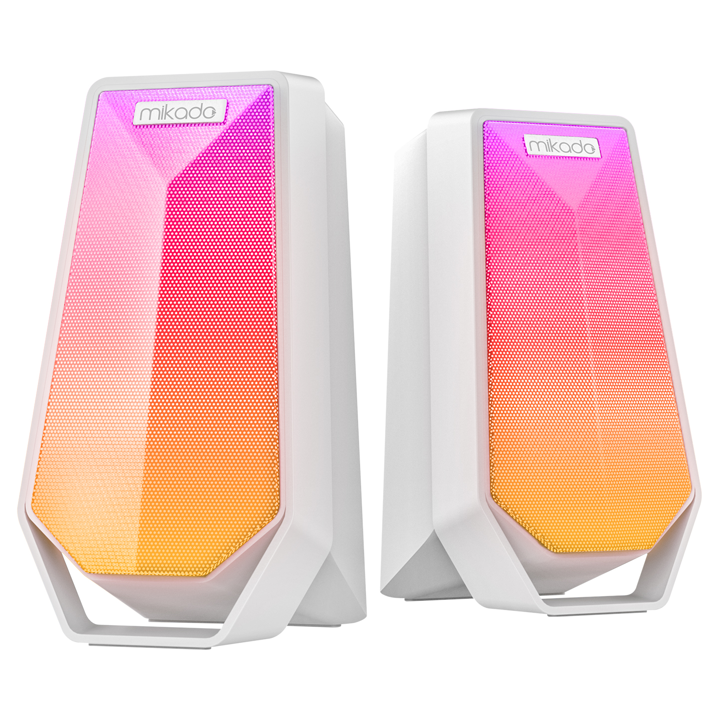 Zvučnici 2.0 gaming Mikado MD-188 2.0 5W*2 Bluetooth White RGB illuminated USB cable USB 5V 5V speaker speaker, 41682 - Image 3