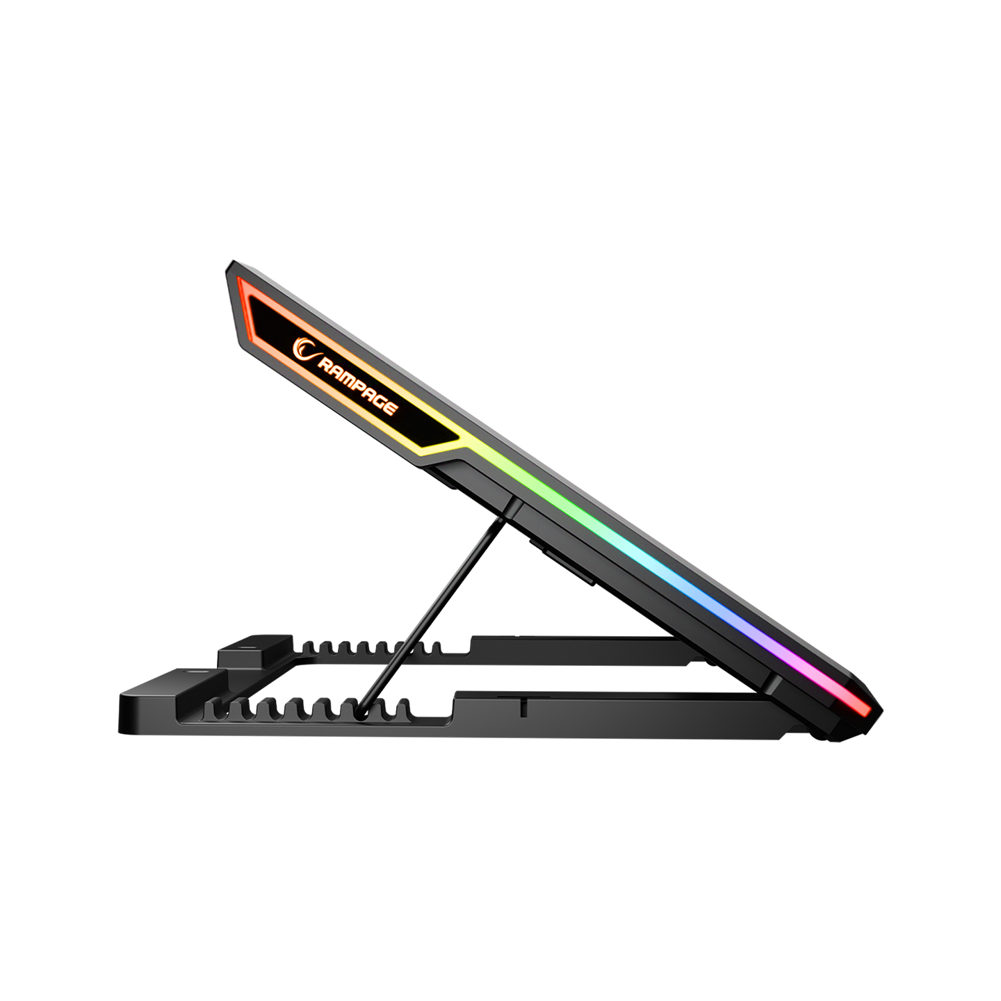 Postolje za notebook gaming Rampage BLIZZARD R7 6 FAN LCD SCREEN 2 USB SOCKET 13"-15.6" Notebook Cool Stand, 42032 - Image 4