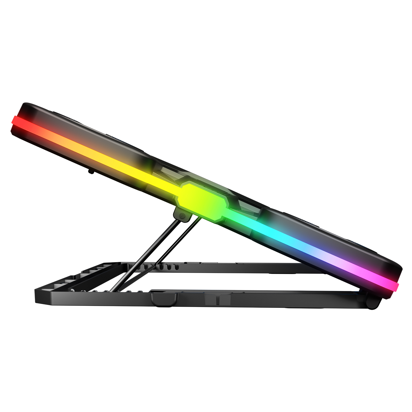Postolje za notebook gaming RAMPAGE S50 Glacier Black RGB Lighting, 11 Fans, LCD Display, 1 Type C, 1 USB Port, 42328 - Image 4