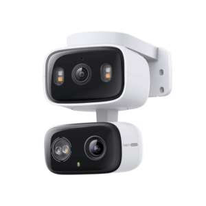 TP-Link Tapo-C246D Indoor/Outdoor Dual Lens Pan/Tilt Security Camera, 2K + 2K, 2.4 GHz,Smart AI Detect.Notif.Motion