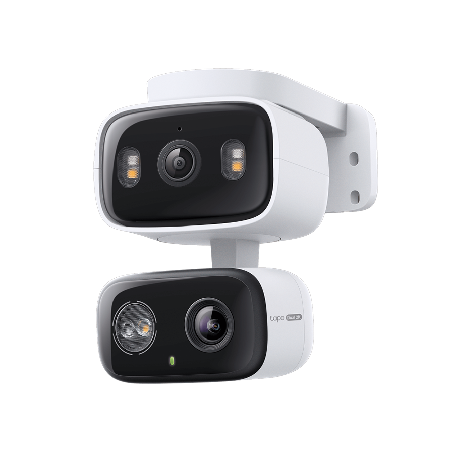 TP-Link Tapo-C246D Indoor/Outdoor Dual Lens Pan/Tilt Security Camera, 2K + 2K, 2.4 GHz,Smart AI Detect.Notif.Motion