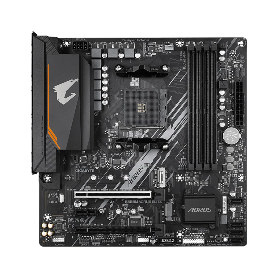 GIGABYTE MB B550M AORUS ELITE AMD B550;AM4;4xDDR4 DVI,HDMI,RAID;micro ATX