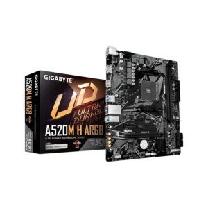 Gigabyte MB A520M H ARGB AM4 2xDDR4 5100MHz/64GB M.2 4xSATA 6xUSB 1xDP 1xHDMI mATX
