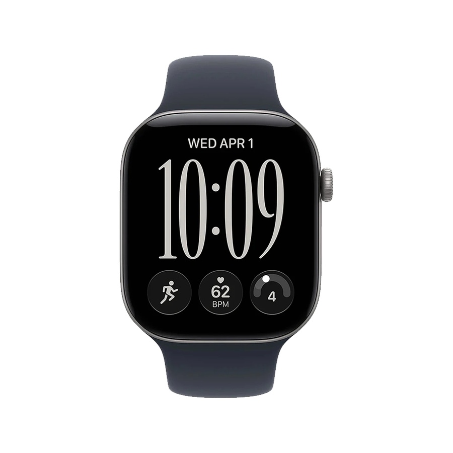 Apple Watch Series 12 46mm Space Grey Aluminium Case with Navy Blue Sport Band - M/L mjej4et/a - Image 2
