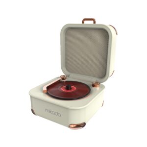 Zvučnik Mikado MD-62BT 5W 1200mAh Cream TF Card Bluetooth Supported Classic Retro Music Box, 42441