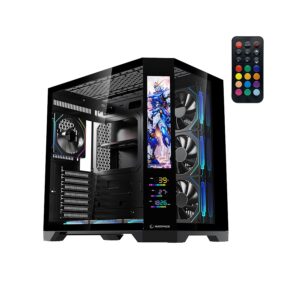 Kućište gaming RAMPAGE NOVA V2 9.16' LCD Display Hub Controller Black 7x12cm ARGB Pwm Fan, 43432