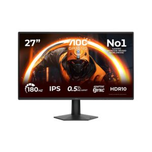 MONITOR AOC GAMING 27G50F 27" FHD (1920X1080), IPS, 180Hz (OC), 4ms (GtG), 300cd m2, 1000:1, Adaptive Sync, G-Sync Compatible, HDR10, 1xHDMI, 1xDP