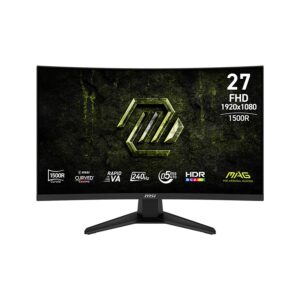 MONITOR 27 MSI MAG 275CF 27" 1920 x 1080 (FHD), FreeSync, 240Hz, 0.5ms (GtG, Min.), 1xDP 1.2a, 2xHDMI 2.0b (FHD@240Hz)