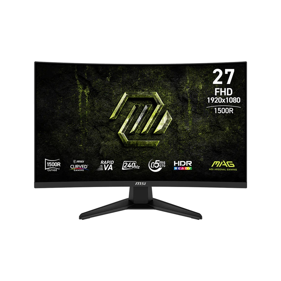 MONITOR 27 MSI MAG 275CF 27" 1920 x 1080 (FHD), FreeSync, 240Hz, 0.5ms (GtG, Min.), 1xDP 1.2a, 2xHDMI 2.0b (FHD@240Hz)