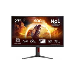 Monitor AOC 27" CQ27G4Z2 Curved. Fast VA. QHD (2560 × 1440). 260Hz. 1ms. HDMI. DP.